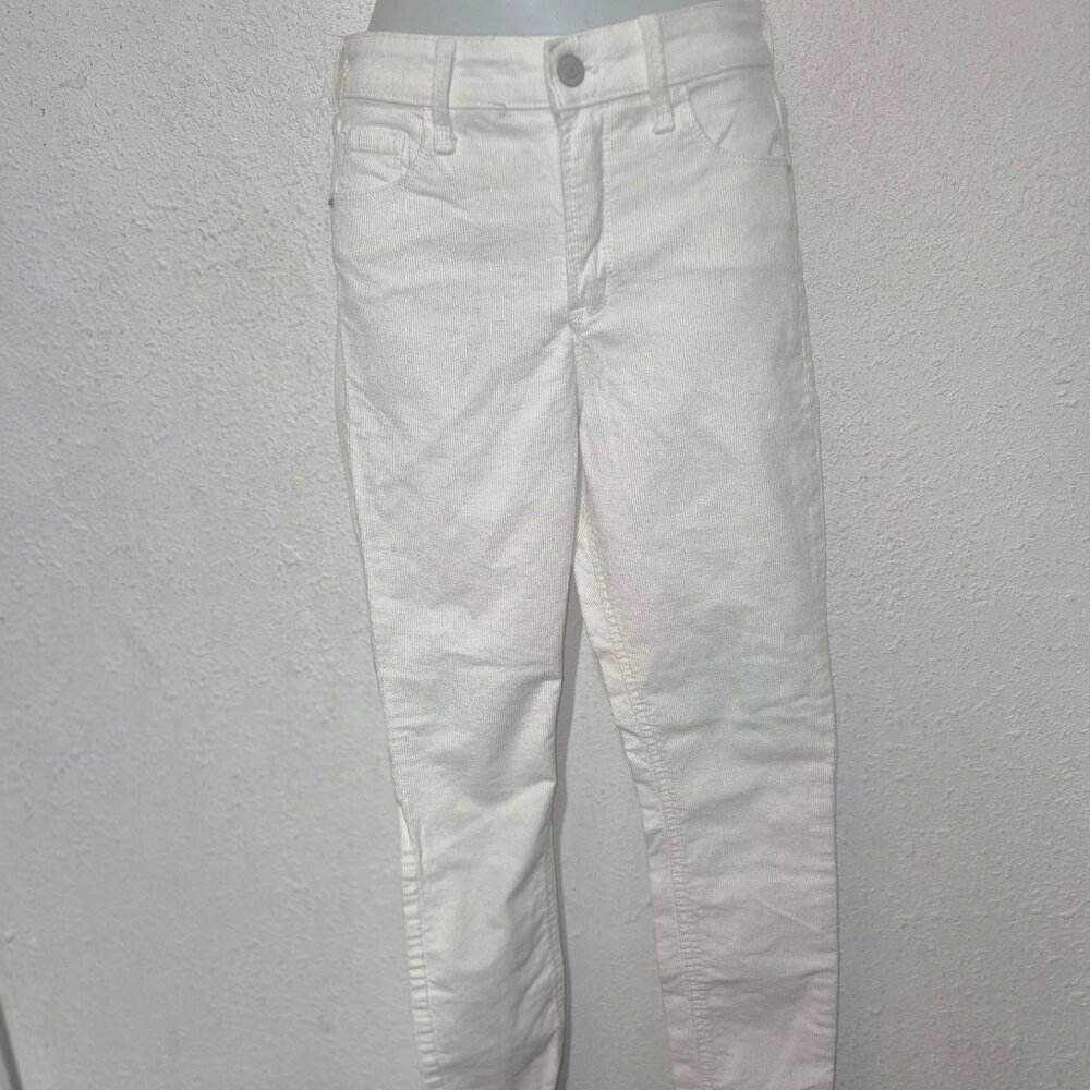 Old Navy stylish white corduroy Rockstar Pants with 24" waist NWOT